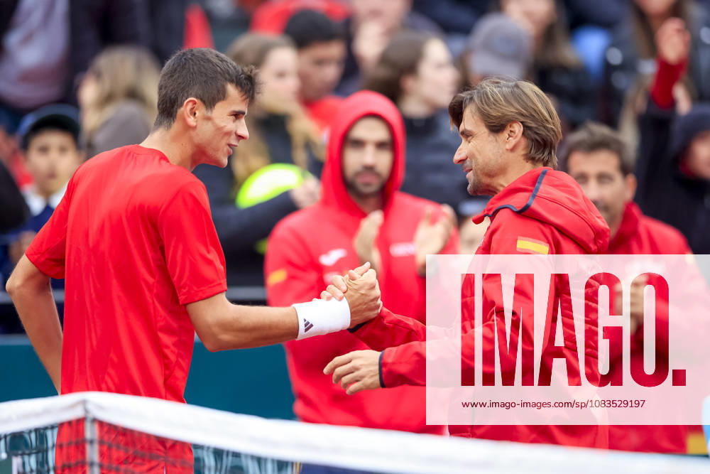 Tenis, Chile vs Espana. Copa Davis 2026. El jugador de Espana Rafa Jodar celebra el triunfo frente a Cristian Garin de Chile durante el partido de singles de la Copa Davis valido por la segunda ronda de clasificatorios para el Grupo Mundials, disputado en el Court Central Anita Lizana, Parque Estadio Nacional en Santiago de Chile. 19 09 2026 Pepe Alvujar Photosport Tenis, Chile vs Espana. Copa Davis 2026. Spain s player Rafa Jodar celebrates the victory against Cristian Garin of Chile during the Davis Cup singles match valid for the second round of qualifiers for the World Group, played at the Anita Lizana Central Court, National Stadium Park in Santiago, Chile. 19 09 2026 Pepe Alvujar Photosport Chile vs Espana dia 1, Copa Davis 2026