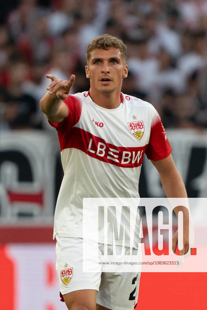 Grischa Prömel, VfB Stuttgart, 21, gesture, facial expression, GER, VfB Stuttgart vs. Borussia Dortmund, soccer, Bundesliga 1, Matchday 4, 2026–2027 season, September 19, 2026, DFL regulations prohibit any use of photographs as image sequences and or quasi-video, GER, VfB Stuttgart vs. Borussia Dortmund, soccer, Bundesliga 1, Matchday 4, 2026–2027 season, September 19, 2026, Stuttgart