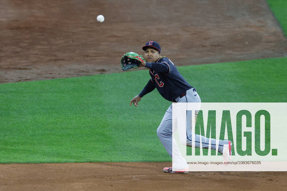 Cleveland Guardians third baseman Jose Ramirez makes a catch during the sixth inning against the Boston Red Sox at Fenway Park in Boston, Massachusetts on Tuesday, September 22, 2026. BOP20260922014 CJxGUNTHER