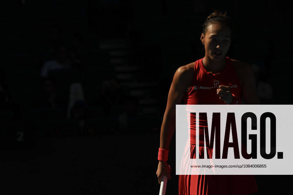 (261001) -- BEIJING, Oct. 1, 2026 -- Zheng Qinwen celebrates during the women s singles first round match between Zheng Qinwen of China and Shi Han of China at 2026 China Open tennis tournament in Beijing, China, Oct. 1, 2026. ) (SP)CHINA-BEIJING-TENNIS-CHINA OPEN-WOMEN S SINGLES(CN) BaixXuefei