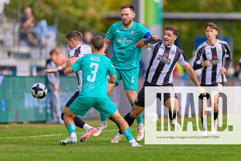 Sasa Maksimovic, VfR Aalen, 07; Christoph Ehlich, FSV Frankfurt, 03, 4; Michael Kleinschrodt, VfR Aalen, 09; Loris Gross, VfR Aalen, 15 (GER); VfR Aalen vs. FSV Frankfurt, Soccer, Regionalliga Southwest Men, Matchday 10, 2026–2027 Season, October 3, 2026 GER, VfR Aalen vs. FSV Frankfurt, Soccer, Regionalliga Southwest Men, Matchday 10, 2026–2027 Season, October 3, 2026 Aalen