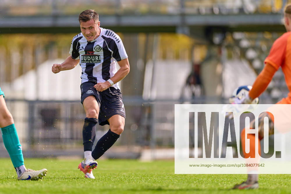 Shot on goal by Michael Kleinschrodt, VfR Aalen, September 9, Germany, VfR Aalen vs. FSV Frankfurt, Soccer, Regionalliga Southwest Men, Matchday 10, 2026–2027 season, October 3, 2026, Germany, VfR Aalen vs. FSV Frankfurt, Soccer, Regionalliga Southwest Men, Matchday 10, 2026–2027 season, October 3, 2026, Aalen