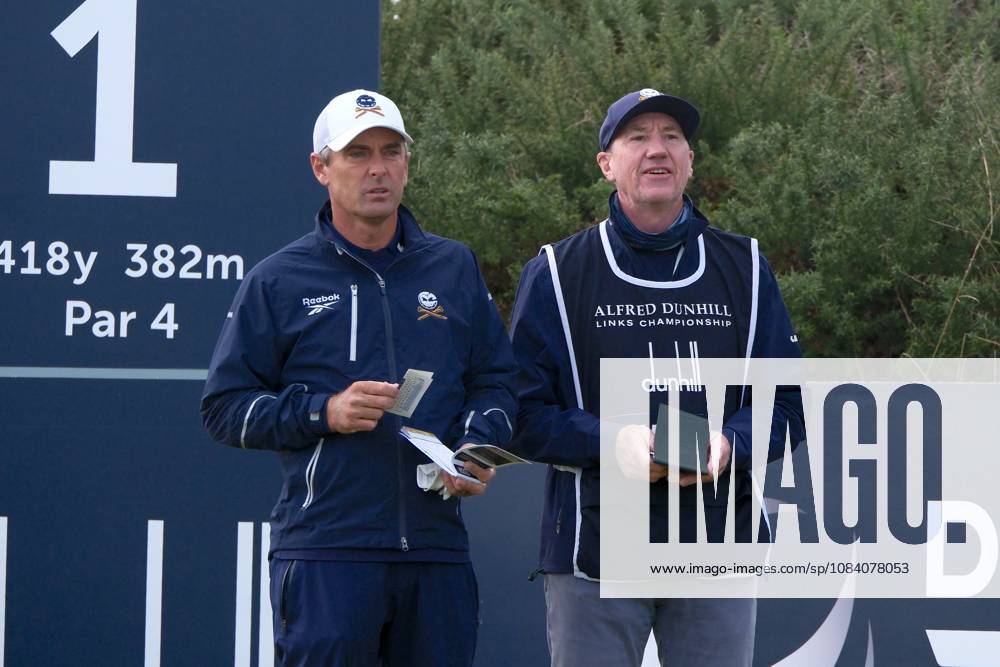 UK: The Alfred Dunhill Links Championship at Kingsbarns, St Andrews, Scotland on 03 October 2026: Pictured: Charles Howell III (USA) on the 1st tee at Kingsbarns during the third round of the Alfred Dunhill Links Championship 2026 St Andrews Kingsbarns Scotland Scotland