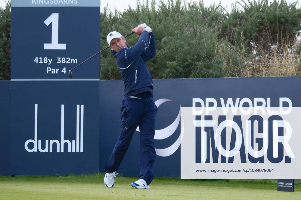 UK: The Alfred Dunhill Links Championship at Kingsbarns, St Andrews, Scotland on 03 October 2026: Pictured: Charles Howell III (USA) on the 1st tee at Kingsbarns during the third round of the Alfred Dunhill Links Championship 2026 St Andrews Kingsbarns Scotland Scotland