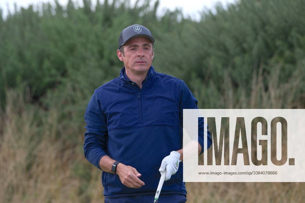 UK: The Alfred Dunhill Links Championship at Kingsbarns, St Andrews, Scotland on 03 October 2026: Pictured: Businessman Tom Hartley Jr on the 1st tee at Kingsbarns during the third round of the Alfred Dunhill Links Championship 2026 St Andrews Kingsbarns Scotland Scotland