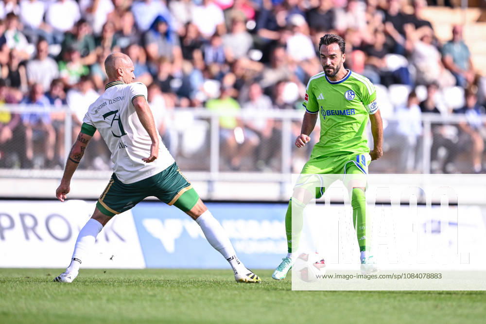 Soccer, 2026–2027 Season, Friendly Match, SC Austria Lustenau vs. FC Schalke 04, Matthias Maak (SC Austria Lustenau), Kenan Karaman (FC Schalke 04) xRHR PHOTO YYx