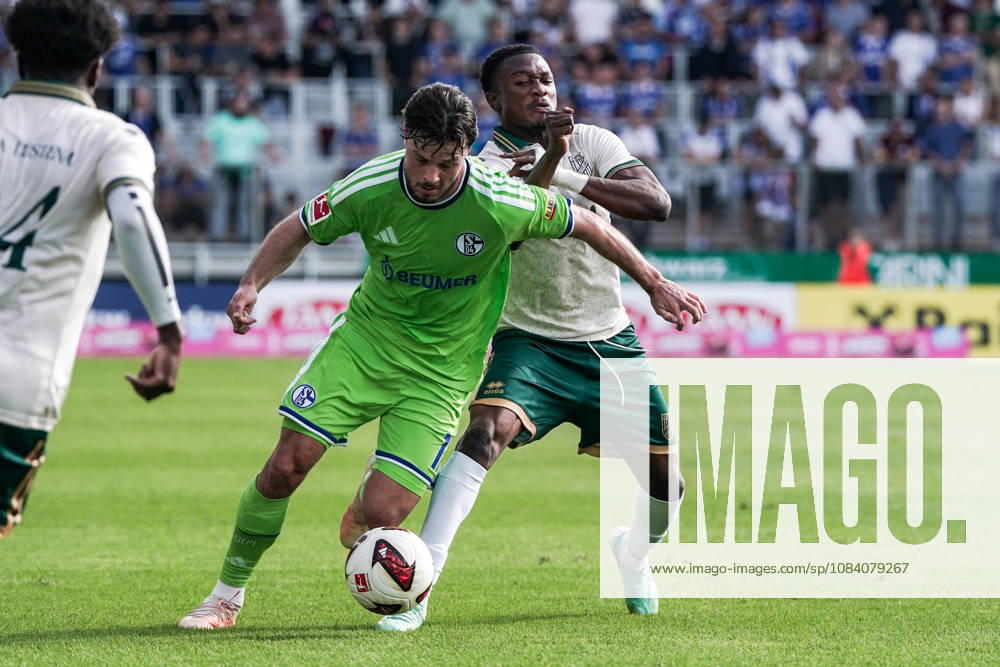 Soccer Austria Friendly Match 2025 2026 03 10 2026 SC Austria Lustenau vs. FC Schalke 04 SUN MINIMEAL Arena Lustenau, Austria Adrian Gantenbein Schalke 04, Lord Afrifa Austria Lustenau