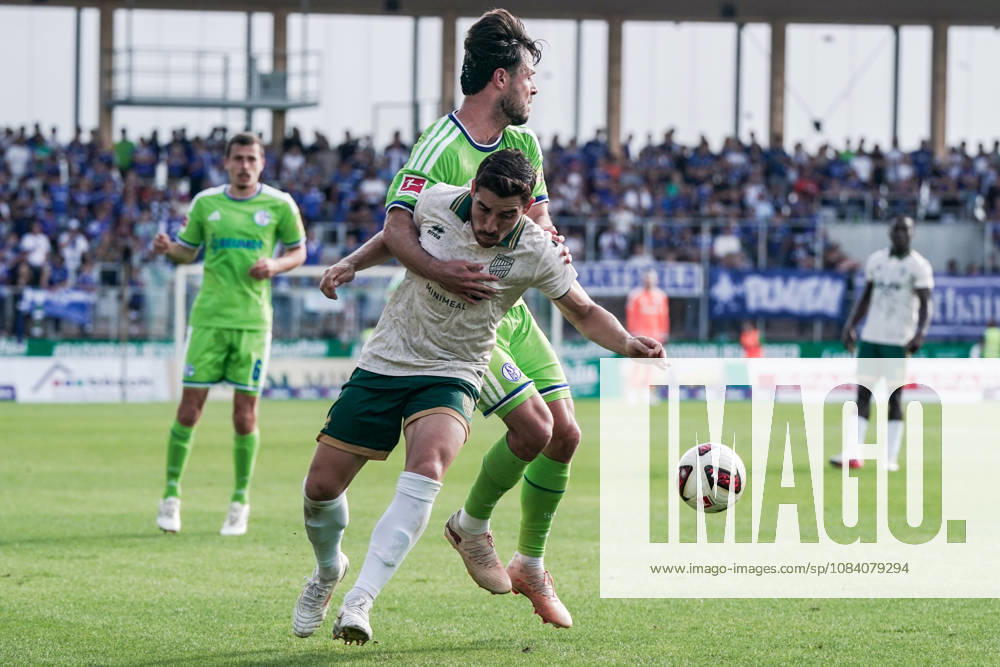 Soccer Austria Friendly Match 2025 2026 03 10 2026 SC Austria Lustenau vs. FC Schalke 04 SUN MINIMEAL Arena Lustenau, Austria Danilo Soares (Austria Lustenau), Adrian Gantenbein (Schalke 04)