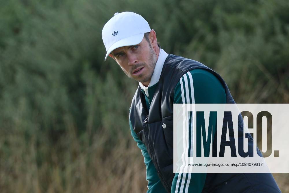 UK: The Alfred Dunhill Links Championship at Kingsbarns, St Andrews, Scotland on 03 October 2026: Pictured: Former footballer Gareth Bale on the 1st tee at Kingsbarns during the third round of the Alfred Dunhill Links Championship 2026 St Andrews Kingsbarns Scotland Scotland