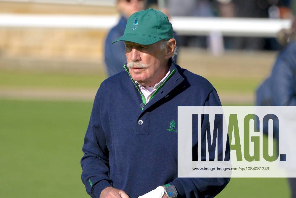 UK: The Alfred Dunhill Links Championship at The Old Course, St Andrews, Scotland on 03 October 2026: Pictured: Celtic majority shareholder Dermot Desmond on the 18th green at the Old Course, St Andrews during the third round of the Alfred Dunhill Links Championship 2026 St Andrews Kingsbarns Scotland Scotland