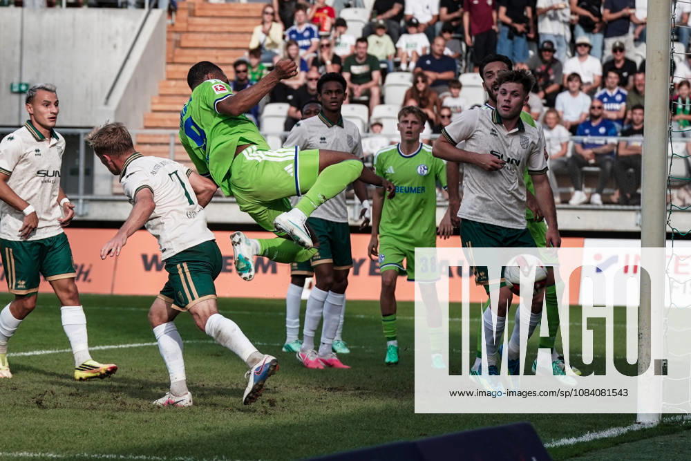 Soccer Austria Friendly Match 2025 2026 03 10 2026 SC Austria Lustenau vs. FC Schalke 04 SUN MINIMEAL Arena Lustenau, Austria Moussa Sylla of Schalke 04 scores the goal to make it 0–1