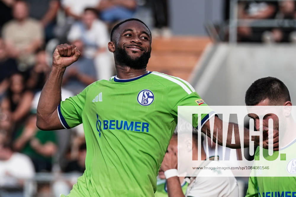 Soccer Austria Friendly Match 2025 2026 03 10 2026 SC Austria Lustenau vs. FC Schalke 04 SUN MINIMEAL Arena Lustenau, Austria Moussa Sylla of Schalke 04 celebrates his goal to make it 0–1