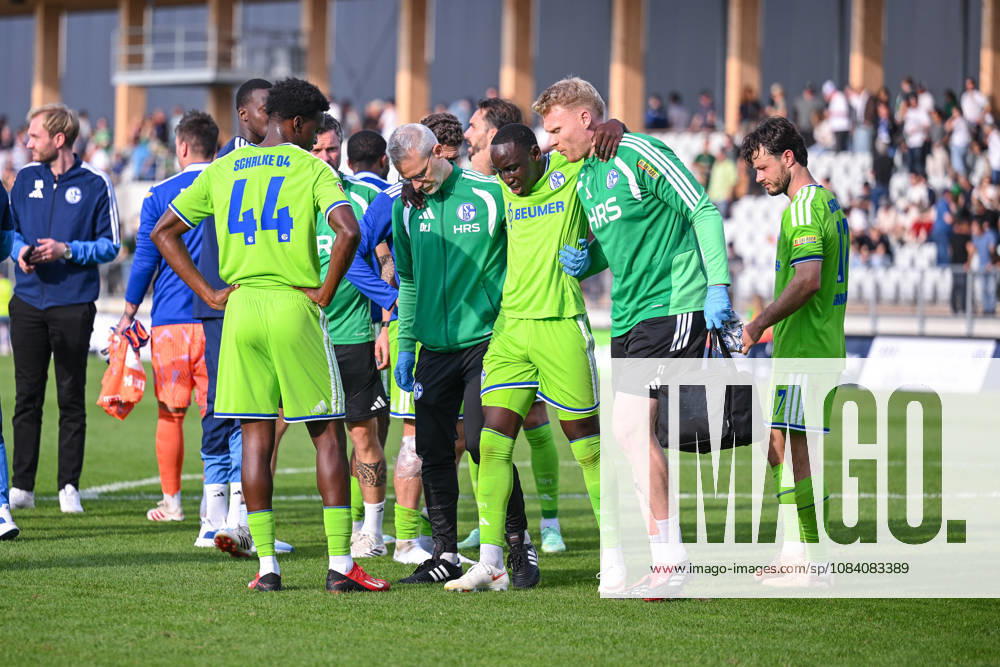 Soccer, 2026–2027 Season, Friendly Match, SC Austria Lustenau vs. FC Schalke 04, Paul Ndiaye of FC Schalke 04 is carried off the field due to injury, xRHR PHOTO YYx