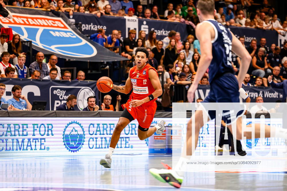 Michael Rataj, Ratiopharm Ulm, 12 on the ball, GER, Syntainics MBC vs. Ratiopharm Ulm, Basketball, 1st Bundesliga, Matchday 4, 2026–2027 season, October 3, 2026, GER, Syntainics MBC vs. Ratiopharm Ulm, Basketball, 1st Bundesliga, Matchday 4, 2026–2027 Season, October 3, 2026, Weissenfels