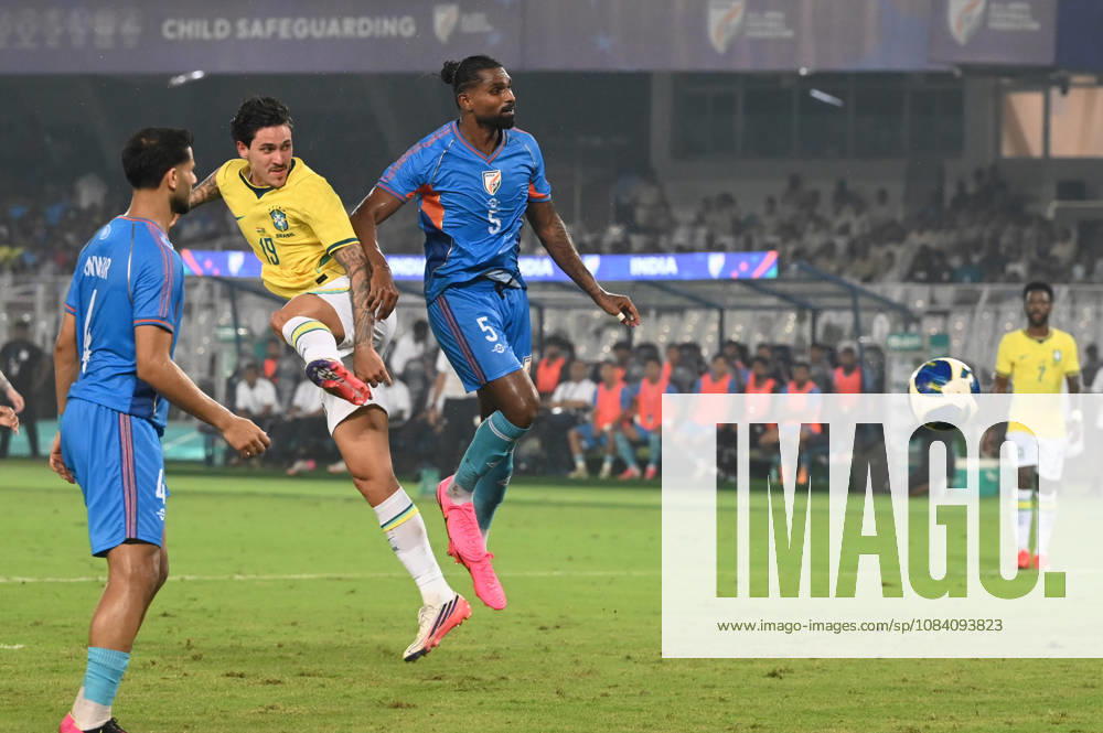 Pedro of Brazil in action during FIFA International Friendly, Länderspiel, Nationalmannschaft match against India at Vivekananda Yuva Bharati Stadium on October 3, 2026 in Kolkata, India. (Photo by Samir Jana Hindustan Times ) Kolkata: FIFA International Friendly Match Between Brazil And India At Vivekananda Yuva Bharati Stadium
