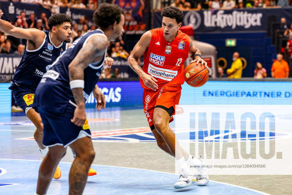 Michael Rataj, Ratiopharm Ulm, 12 on the ball, GER, Syntainics MBC vs. Ratiopharm Ulm, Basketball, 1st Bundesliga, Matchday 4, 2026–2027 season, October 3, 2026, GER, Syntainics MBC vs. Ratiopharm Ulm, Basketball, 1st Bundesliga, Matchday 4, 2026–2027 Season, October 3, 2026, Weissenfels