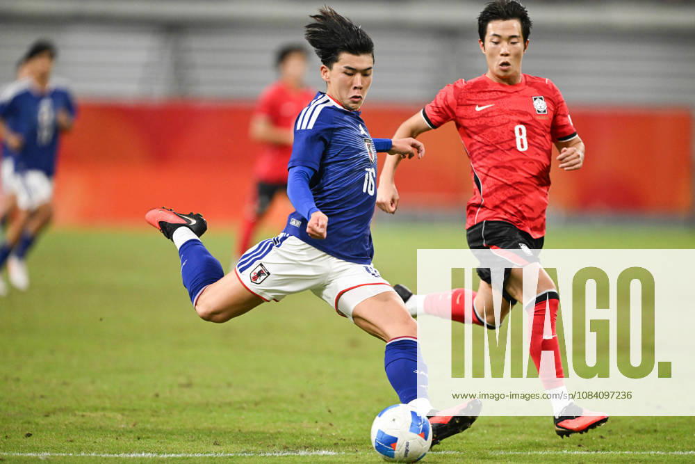 South Korea v Japan - 20th Asian Games Aichi-Nagoya TOYOTA, JAPAN - OCTOBER 03: FUKUNAGA Yuya 16 of Japan in action during the Football Men s Final Match between South Korea and Japan on day fourteen of the 20th Asian Games Aichi-Nagoya at Toyota Stadium on October 03, 2026 in Toyota, Aichi, Japan. Stringer Anadolu Tokyo Japan. Editorial use only. Please get in touch for any other usage.