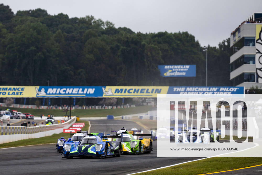 AUTO - IMSA - PETIT LE MANS 2026 52 GOIKHBERG Misha (can), THOMPSON Parker (can), TINCKNELL Harry (gbr), Bryan Herta Autosport with PR1 Mathiasen, Oreca 07-Gibson, action, 43 CLARKE Jeremy (usa), DILLMANN Tom (fra), GARG Bijoy (usa), Inter Europol Competition, Oreca 07-Gibson, action start of the race, depart, during the 2026 Motul Petit Le Mans, 11th round of the 2026 IMSA WeatherTech SportsCar Championship, from October 1 to 3, 2026 on the Michelin Raceway Road Atlanta in Braselton, Georgia, United States of America - BraseltonUnited States
