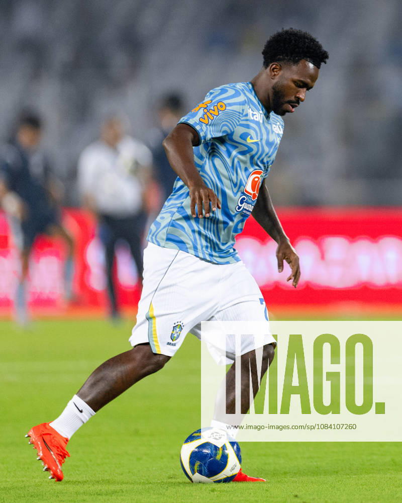 Vinicius Junior of Brazil seen during friendly match between India and Brazil at the Vivekananda Yuba Bharati Krirangan (VYBK) Stadium in Kolkata, India on 3rd October, 2026