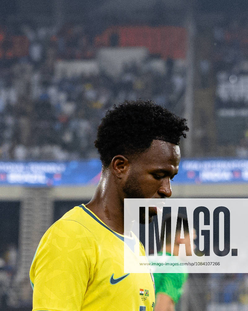 Vinicius Junior of Brazil during friendly match between India and Brazil at the Vivekananda Yuba Bharati Krirangan (VYBK) Stadium in Kolkata, India on 3rd October, 2026