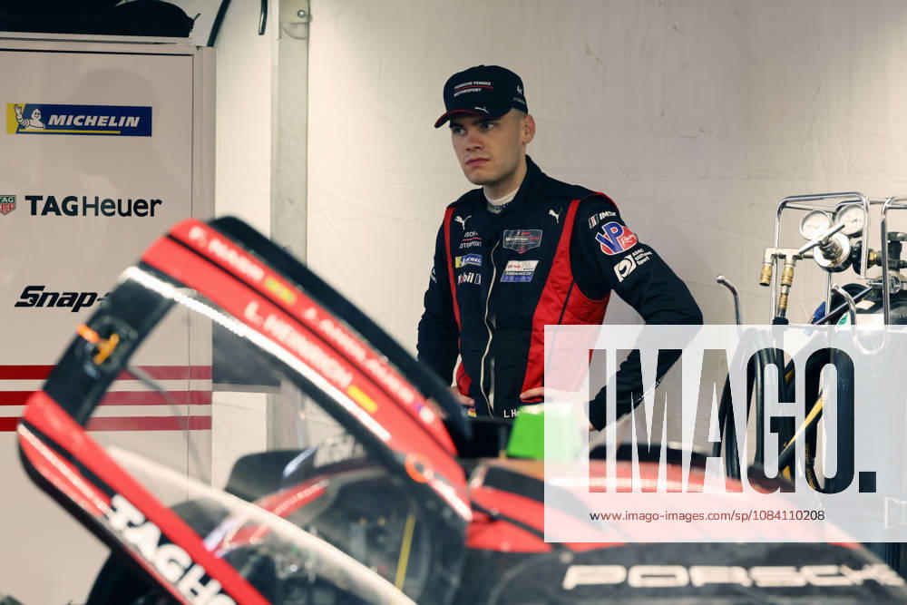 A frustrated Laurin Heinrich (GER) stands behind the heavily damaged Porsche 963 No. 7 in the Porsche Penske tent at the 29th Motul Petit Le Mans race of the IMSA racing series at Road Atlanta, Georgia, USA, on October 3, 2026. Accident, retirement