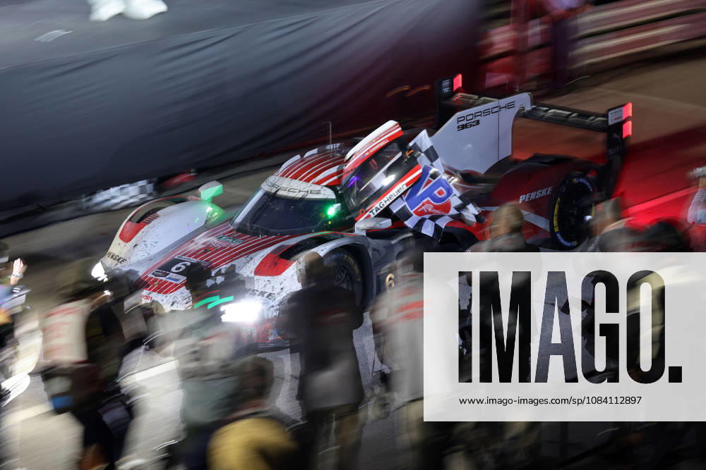 Race winner Laurens Vanthoor in the BEL Porsche 963 No. 6 drives into Victory Lane for the awards ceremony, IMSA Series, 29th Motul Petit Le Mans, Road Atlanta, Georgia, USA, October 3, 2026, 10-hour race
