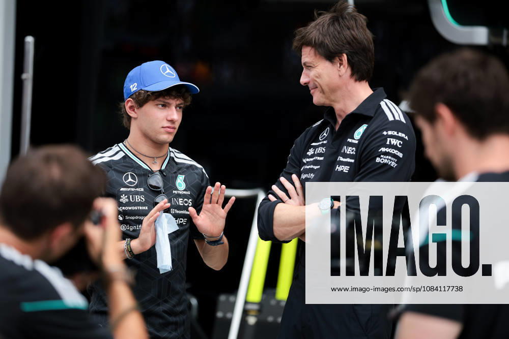 F1 - BAHRAIN GRAND PRIX IN MALAYSIA 2026 KIMI ANTONELLI Andrea (ita), Mercedes AMG F1 Team W17, portrait and WOLFF Toto (aut), Team Principal & CEO of Mercedes AMG F1 Team, portrait during the 2026 Formula 1 Bahrain Grand Prix in Malaysia, 16th round of the 2026 Formula One World Championship, WM, Weltmeisterschaft from October 2 to 4, 2026 on the Sepang International Circuit, in Sepang, Malaysia - SepangMalaysia