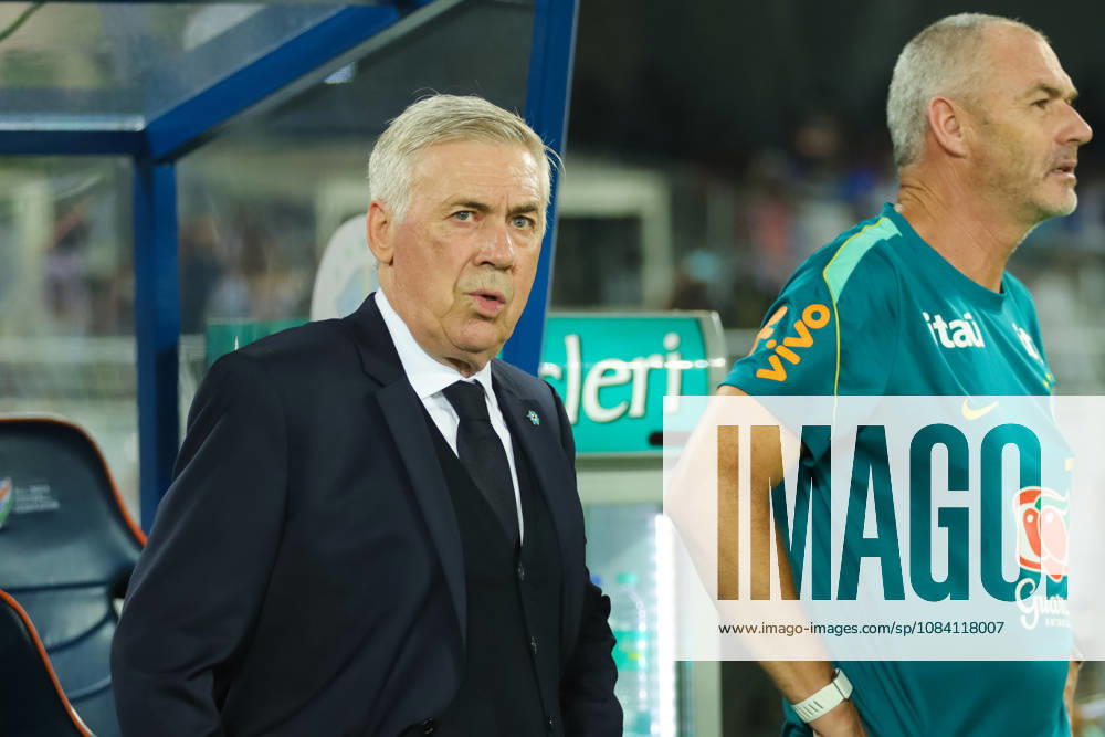 Brazil v India - International Friendly, Länderspiel, Nationalmannschaft Carlo Ancelotti, head coach of Brazil, watches the India football friendly match between India and Brazil at the Vivekananda Yuba Bharati Krirangan (VYBK) Stadium in Kolkata, India, on October 3, 2026. KOLKATA West Bengal India
