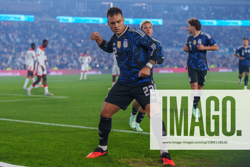 Burkina Faso v Argentina BUENOS AIRES, - OCTOBER 3: Lautaro Martinez 22 of Argentina celebrates a goal during a game between Burkina Faso and Argentina at Estadio Monumental on October 3, 2026 in Buenos Aires, STATE . Buenos Aires Estadio Monumental Argentnina