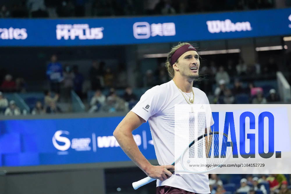(261004) -- BEIJING, Oct. 4, 2026 -- Alexander Zverev reacts during the men s singles quarterfinal match between Alexander Zverev of Germany and Novak Djokovic of Serbia at 2026 China Open tennis tournament in Beijing, China, Oct. 4, 2026. ) (SP)CHINA-BEIJING-TENNIS-CHINA OPEN-MEN S SINGLES(CN) JuxHuanzong