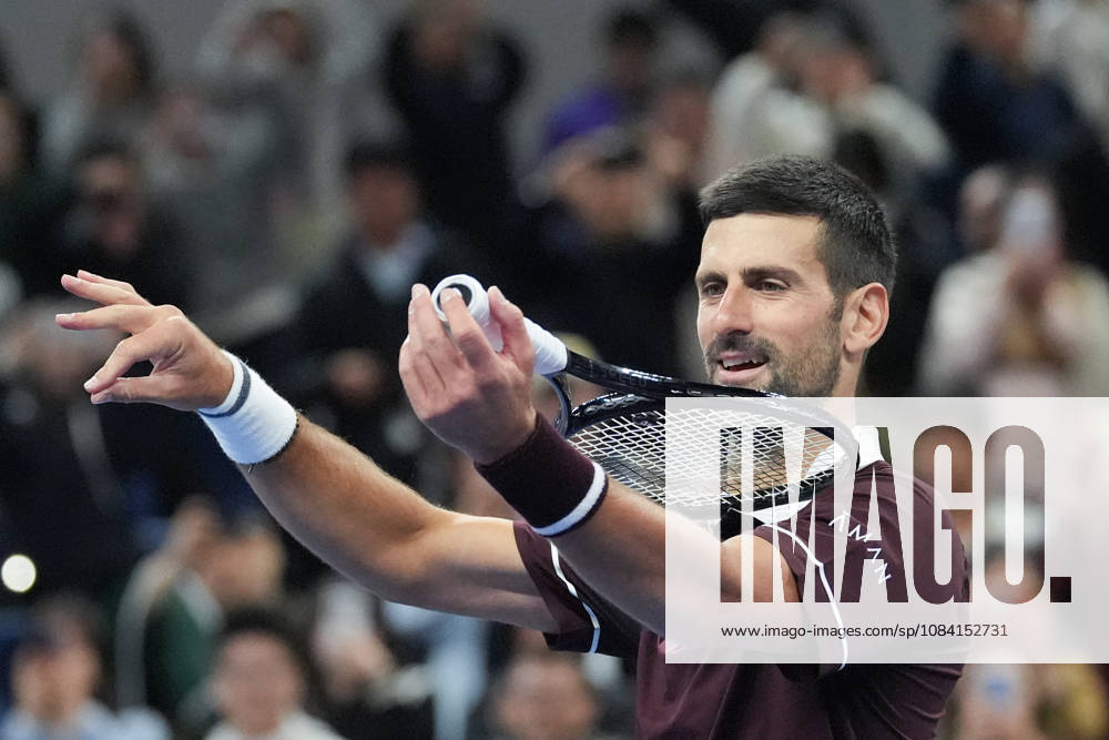 (261004) -- BEIJING, Oct. 4, 2026 -- Novak Djokovic celebrates after the men s singles quarterfinal match between Alexander Zverev of Germany and Novak Djokovic of Serbia at 2026 China Open tennis tournament in Beijing, China, Oct. 4, 2026. ) (SP)CHINA-BEIJING-TENNIS-CHINA OPEN-MEN S SINGLES(CN) JuxHuanzong