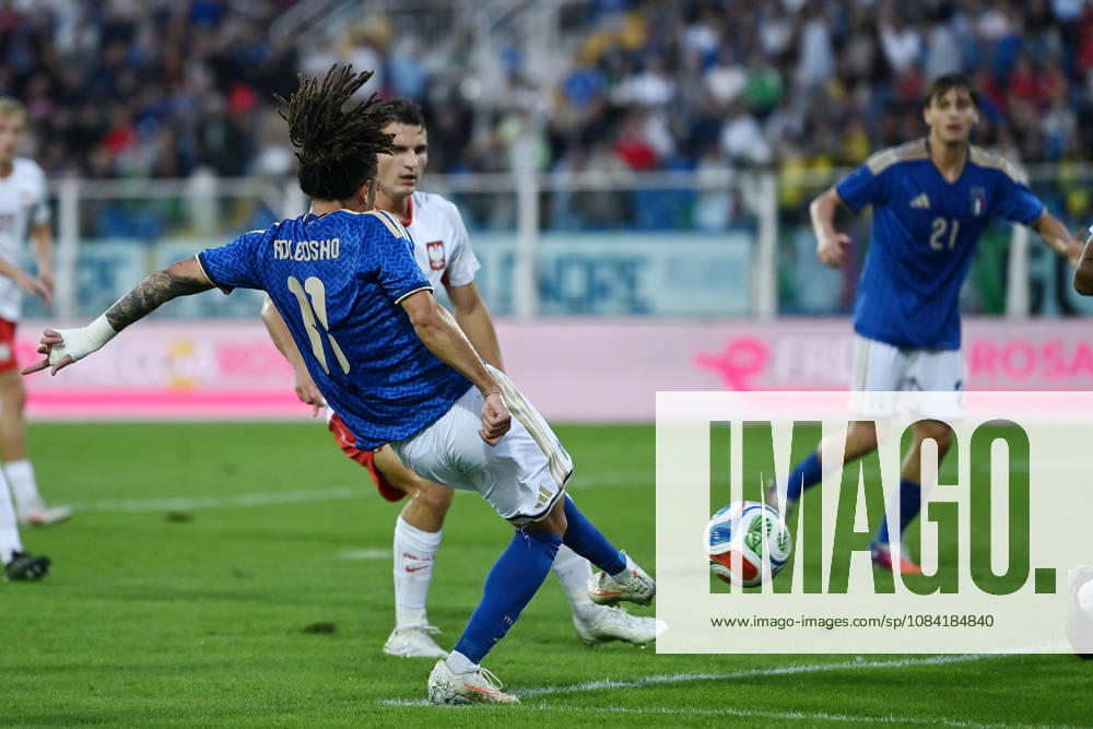 As Pescara 05 10 2026 - qualificazione Europeo 2027 U21, U 21 Italia-Polonia foto Antonello Sammarco Image nella foto: gol Luca Koleosho