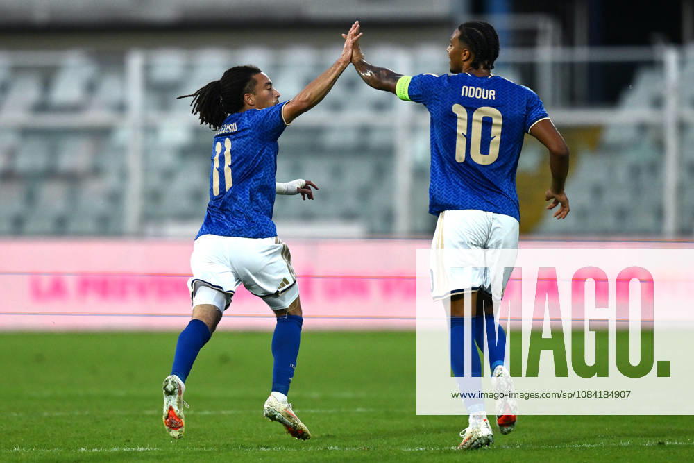 As Pescara 05 10 2026 - qualificazione Europeo 2027 U21, U 21 Italia-Polonia foto Antonello Sammarco Image nella foto: esultanza gol Luca Koleosho