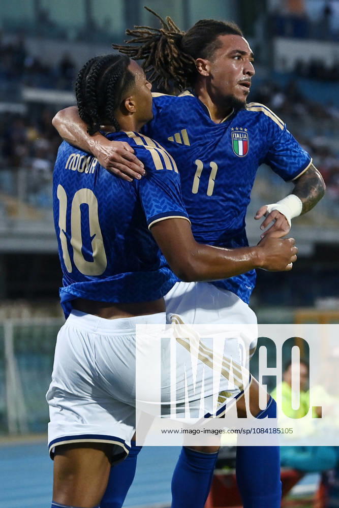 As Pescara 05 10 2026 - qualificazione Europeo 2027 U21, U 21 Italia-Polonia foto Antonello Sammarco Image nella foto: esultanza gol Cher Ndour