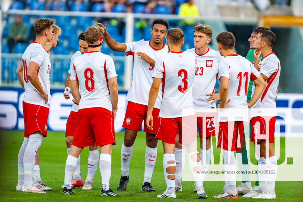 Polish players seen during U21, U 21 U 21 U 21 U 21 2027 EURO Qualifying, EM, Europameisterschaft EM, Europameisterschaft EM, Europameisterschaft EM, Europameisterschaft game between national teams of Italy and Poland (Kazimierz Koper Ball Raw Images) Pescara Stadio Adriatico Italy