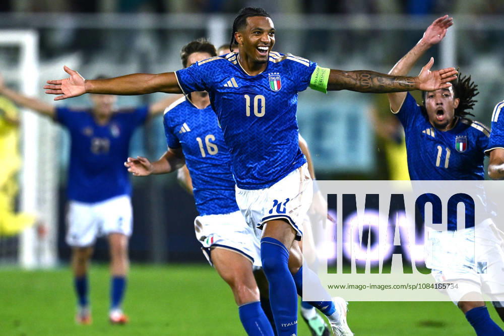 As Pescara 05 10 2026 - qualificazione Europeo 2027 U21, U 21 Italia-Polonia foto Antonello Sammarco Image nella foto: esultanza gol Cher Ndour