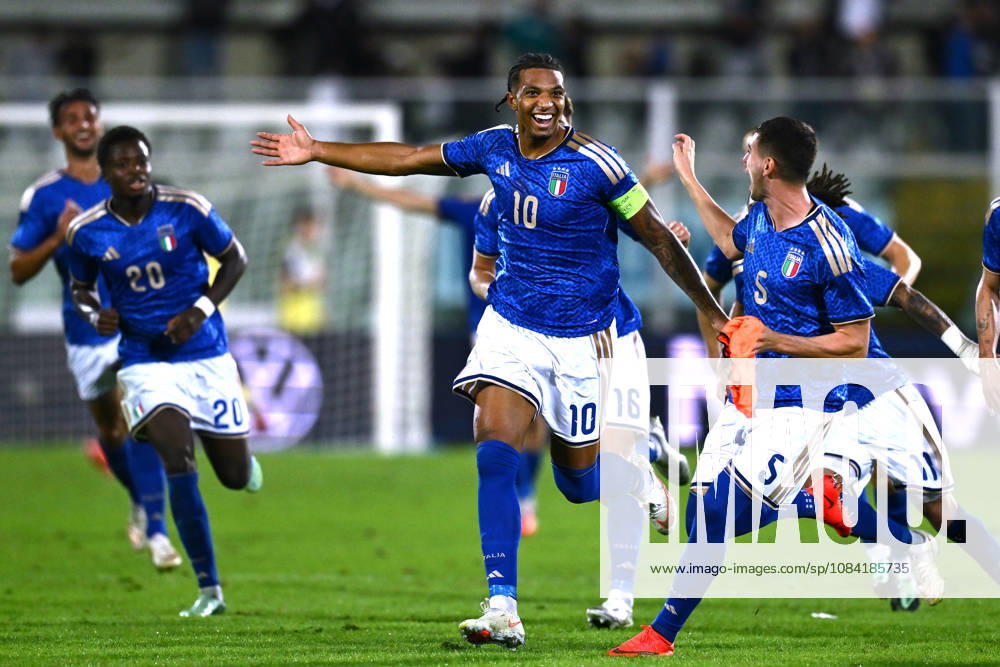 As Pescara 05 10 2026 - qualificazione Europeo 2027 U21, U 21 Italia-Polonia foto Antonello Sammarco Image nella foto: esultanza gol Cher Ndour