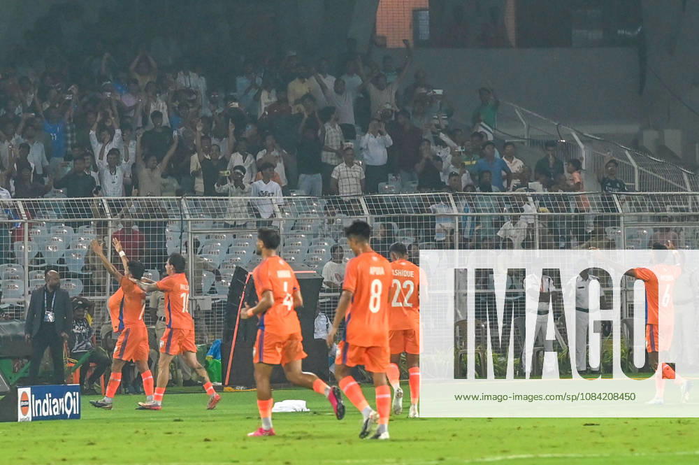 Anirudh Thapa of India celebrates the goal against Uruguay during FIFA International Friendly, Länderspiel, Nationalmannschaft match at Vivekananda Yuva Bharati Stadium on October 6, 2026 in Kolkata, India. (Photo by Samir Jana Hindustan Times) India Vs Uruguay FIFA International Friendly Match At Salt Lake Stadium Kolkata