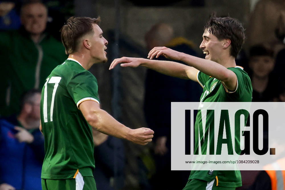 2027 UEFA Under 21 European Qualifier, Munster FA Turner s Cross, Cork 6 10 2026 Republic of Ireland vs England Ireland s Tommy Lonergan celebrates with Cathal McCarthy after he scores his sides 1st goal of the match Tommy Lonergan celebrates with Cathal McCarthy after he scores his sides 1st goal of the match 6 10 2026
