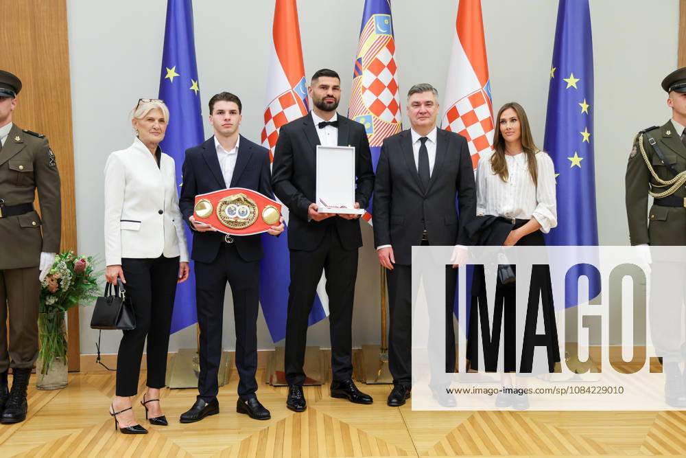 Croatian President Zoran Milanovic Presents Order of Duke Trpimir to Boxer Filip Hrgovic Croatian President Zoran Milanovic presents boxer Filip Hrgovic with the Order of Duke Trpimir with Ribbon and Star during a ceremony at the Office of the President of the Republic of Croatia in Zagreb, Croatia on October 7, 2026. MatijaxHabljak PIXSELL