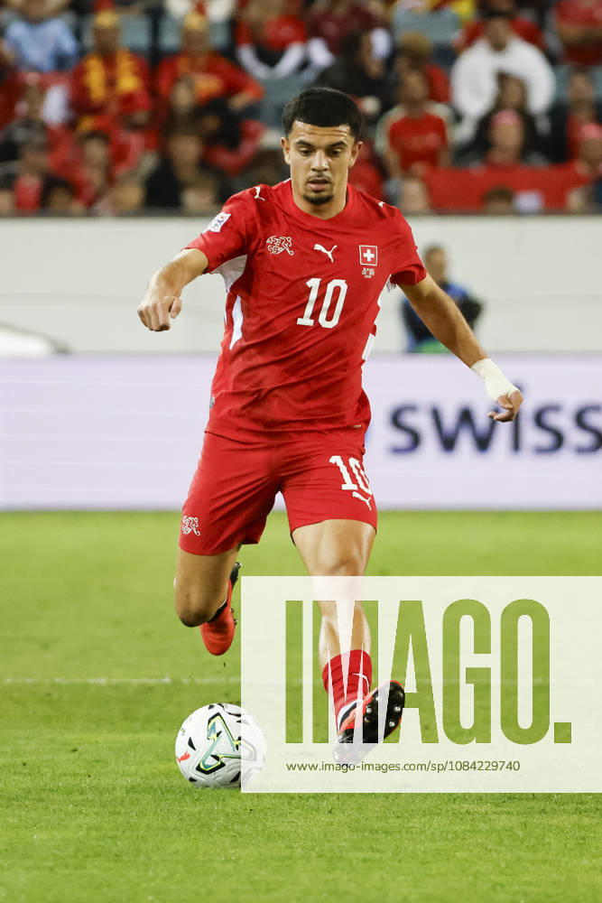 Zeki Amdouni Switzerland, 10 on the Ball, Switzerland, UEFA, Nations League, Matchday 4, Switzerland vs. North Macedonia, October 6, 2026, Lucerne Swissporarena, Switzerland