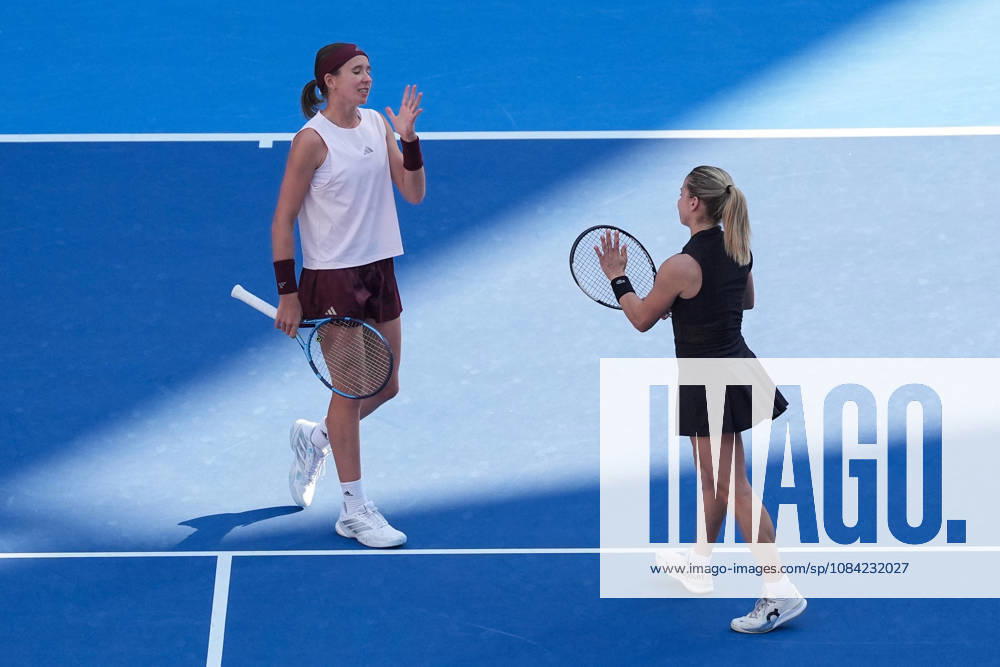 (261007) -- BEIJING, Oct. 7, 2026 -- Nikola Bartunkova(L) Maja Chwalinska react during the women s doubles round of 16 match between Katerina Siniakova(the Cezch Republic) Zhang Shuai(China) and Nikola Bartunkova(the Cezch Republic) Maja Chwalinska(Poland) at 2026 China Open tennis tournament in Beijing, China, Oct. 7, 2026. ) (SP)CHINA-BEIJING-TENNIS-CHINA OPEN-WOMEN S DOUBLES (CN) JuxHuanzong