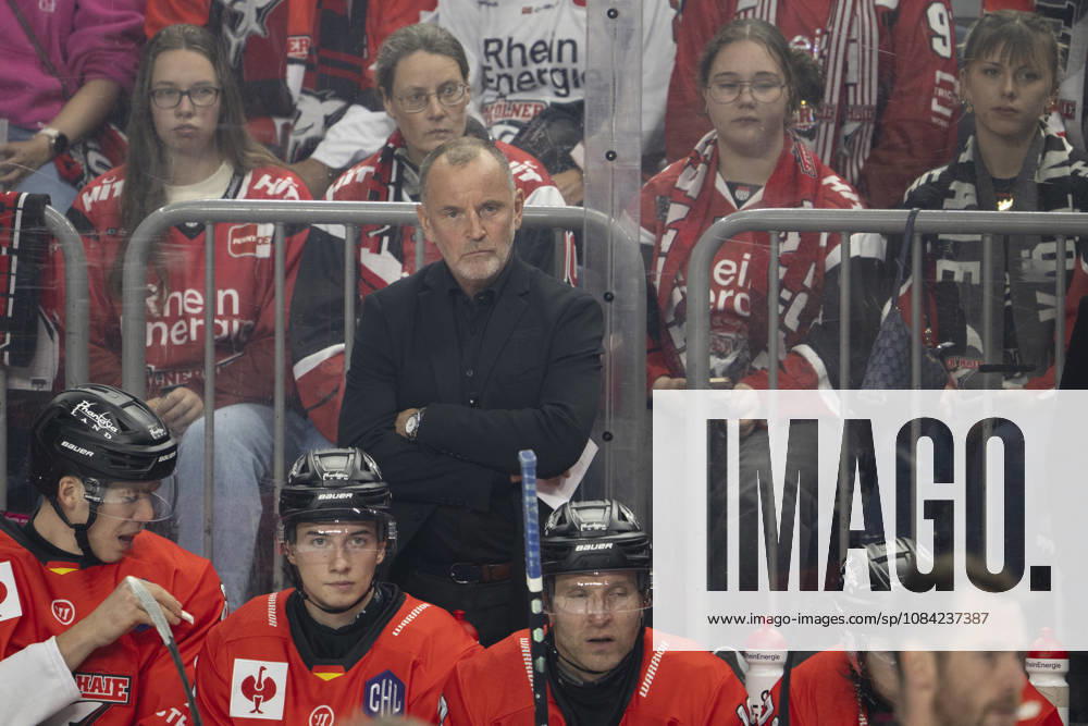 CHL Kölner Haie vs. Herning Blue Fox, Cologne, October 7, 2026 Thomas Berglund, Head Coach of the Kölner Haie, CHL Kölner Haie vs. Herning Blue Fox on October 7, 2026, at the Lanxess Arena in Cologne, Germany