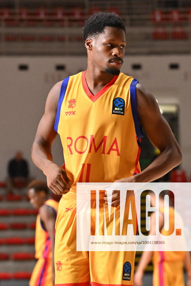 IPA89407418 - Gerald Ayayi of BC Roma during the BKT EuroCup Round 2 game between BC Roma and Lietkebalis at the Palazzetto dello on the 7th, 2026, in Rome, Italy.