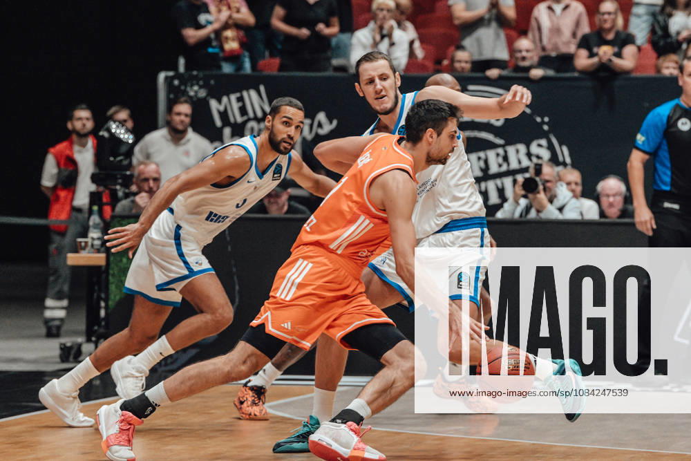 Game Day 2 of the Basketball Eurocup: Niners Chemnitz vs. Klaipedos Neptunas, October 7, 2026, starting at 7:00 p.m., Chemnitz, Chemnitz Arena. Pictured: No. 21 Mateo Seric, Game Day 2 of the Basketball Eurocup: Niners Chemnitz vs. Klaipedos Neptunas, Chemnitz, Saxony, Germany