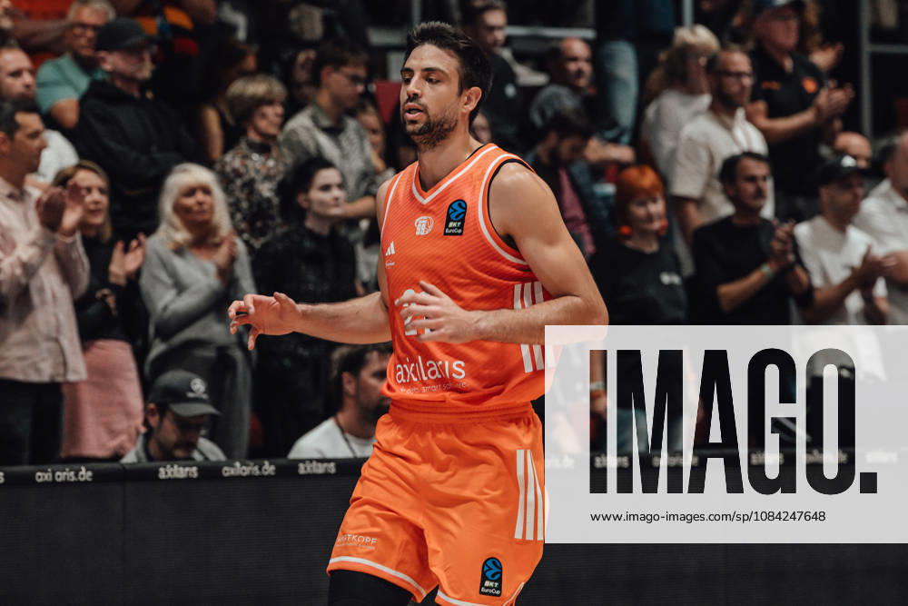 Game Day 2 of the Basketball Eurocup: Niners Chemnitz vs. Klaipedos Neptunas, October 7, 2026, starting at 7:00 p.m., Chemnitz, Chemnitz Arena. Pictured: No. 21 Mateo Seric. Eurocup Basketball Matchday 2: Niners Chemnitz vs. Klaipedos Neptunas. Chemnitz, Saxony, Germany