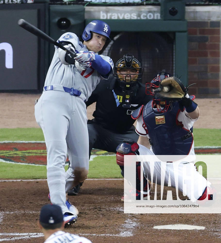 Baseball: Division Series between Dodgers and Braves Los Angeles Dodgers designated hitter Shohei Ohtani strikes out swinging in the fourth inning of Game 4 of the National League Division Series against the Atlanta Braves at Truist Park in Atlanta on Oct. 7, 2026. A14AA0005630413P