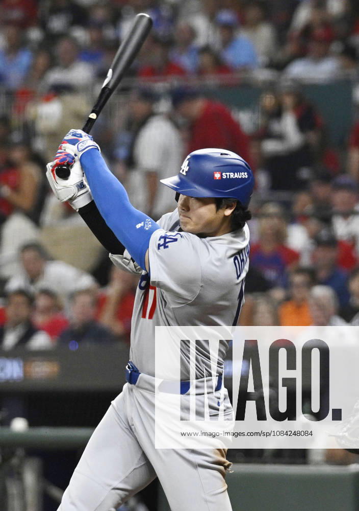 Baseball: Division Series between Dodgers and Braves Los Angeles Dodgers designated hitter Shohei Ohtani grounds out in the seventh inning of Game 4 of the National League Division Series against the Atlanta Braves at Truist Park in Atlanta on Oct. 7, 2026. A14AA0005630417P