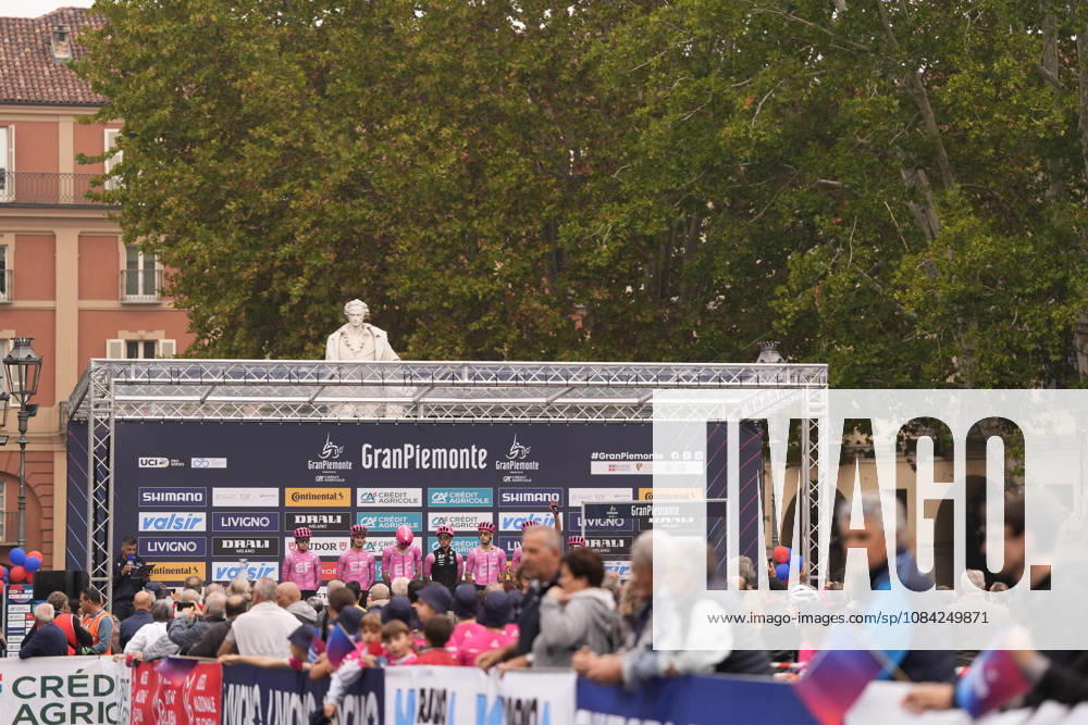 EF Education-EasyPost team during the 110th edition of the Gran Piemonte 2026 a 185 km one day race from Asti to Bra on October 08, 2026, Italy.