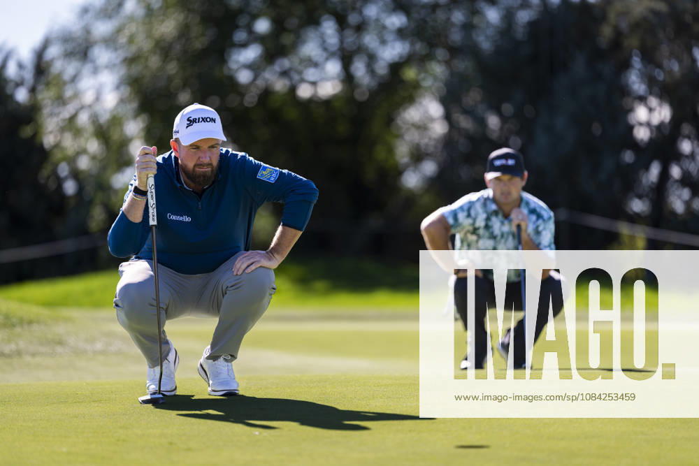 Open de Espana presented by Madrid - Day One MADRID, SPAIN - OCTOBER 8: Shane Lowry of Ireland (L) and Patrick Reed of United States (R) are seen studing the terrain before taking his shot on day one of the Open de Espana presented by Madrid at Club de Campo Villa de Madrid on October 8, 2026 in Madrid, Spain. Madrid Club de Campo Villa de Madrid Madrid Spain
